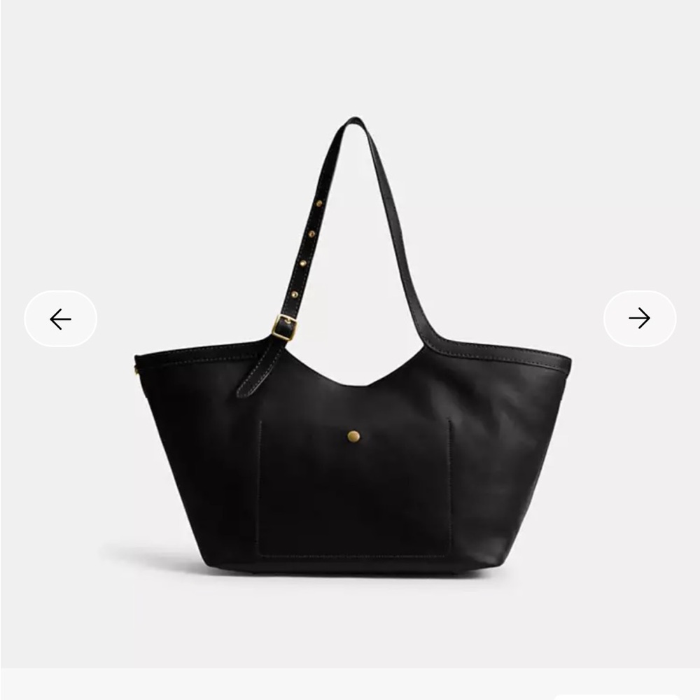Coach Gramercy tote - new with tags. Black leather and gold.